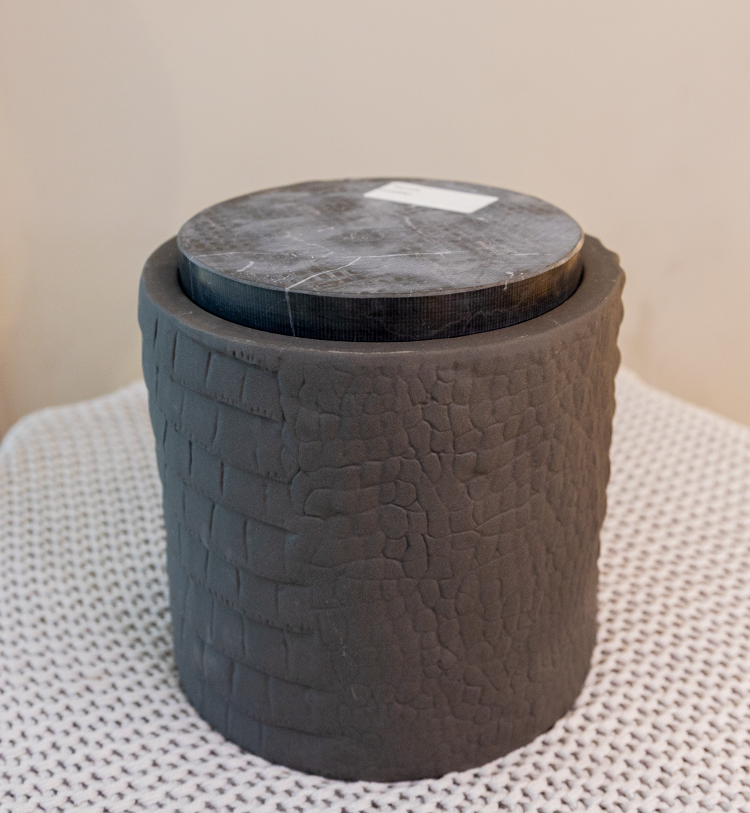 Black Crocodile Print Bottle