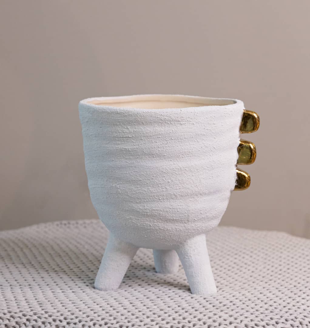 Gold back vase (big)